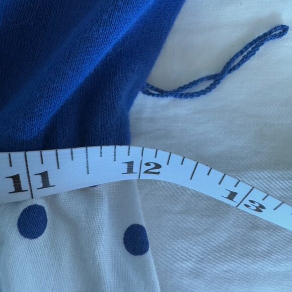 Vintage Blue and White Polka Dot Dress - Picture 8 of 9